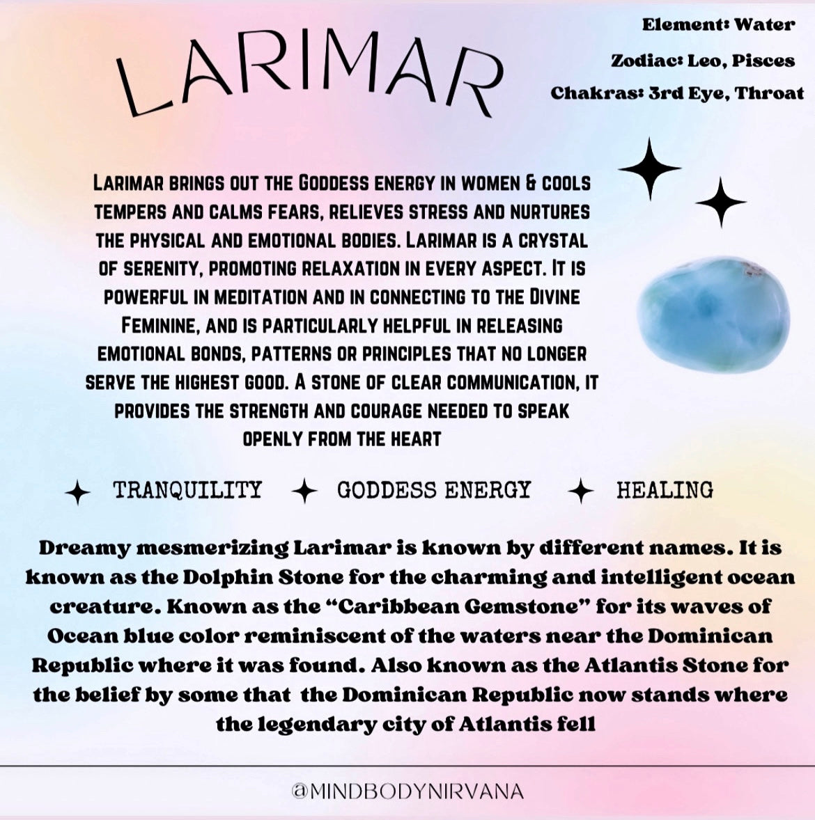 Larimar Crystal Bracelet