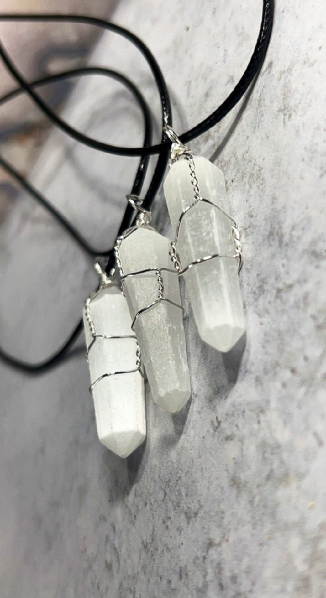 Selenite Crystal Necklace