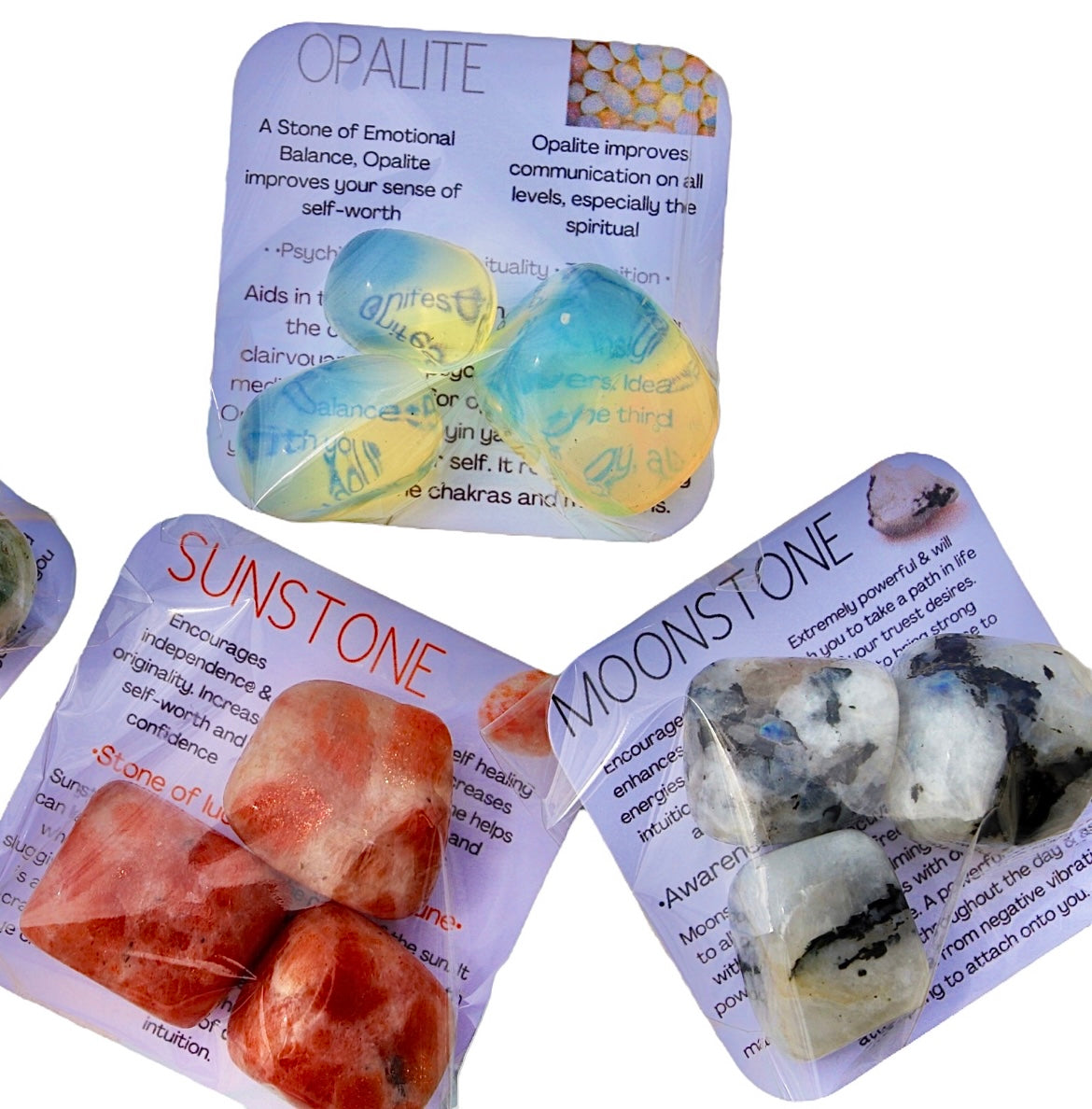 Tumbled Crystals w/ information card