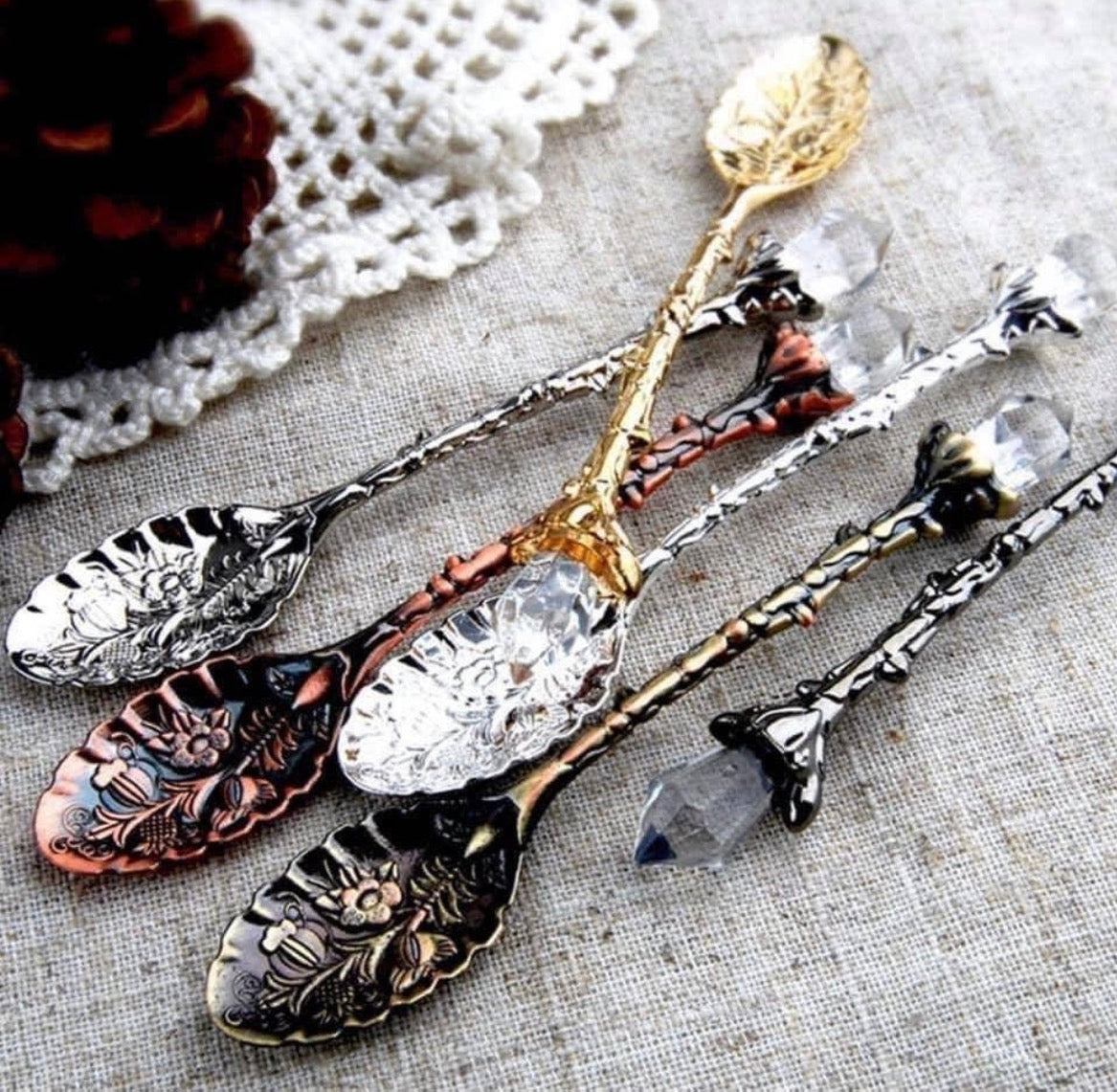 Vintage Crystal Spoons