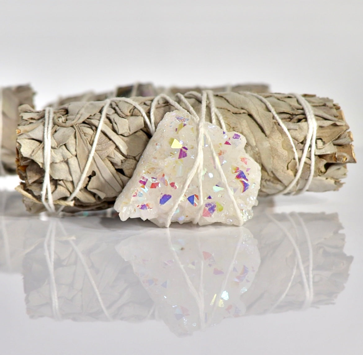 White Sage w/ Angel Aura Quartz