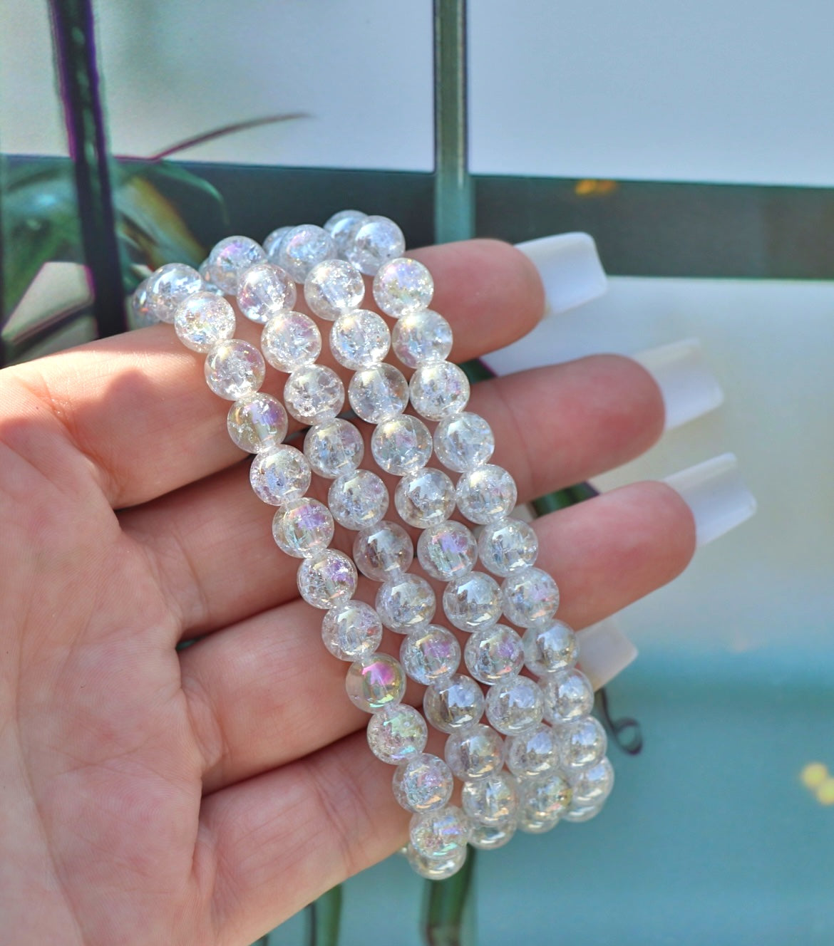 Aura Fire and Ice Quartz Bracelet
