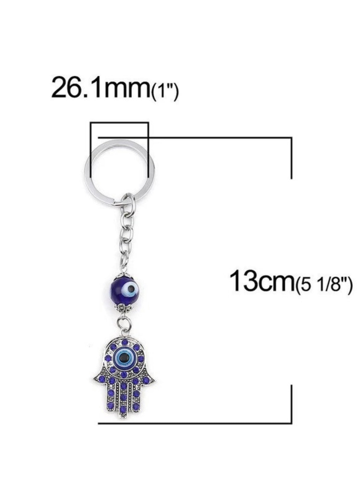 Hamsa Hand Evil Eye Keychain