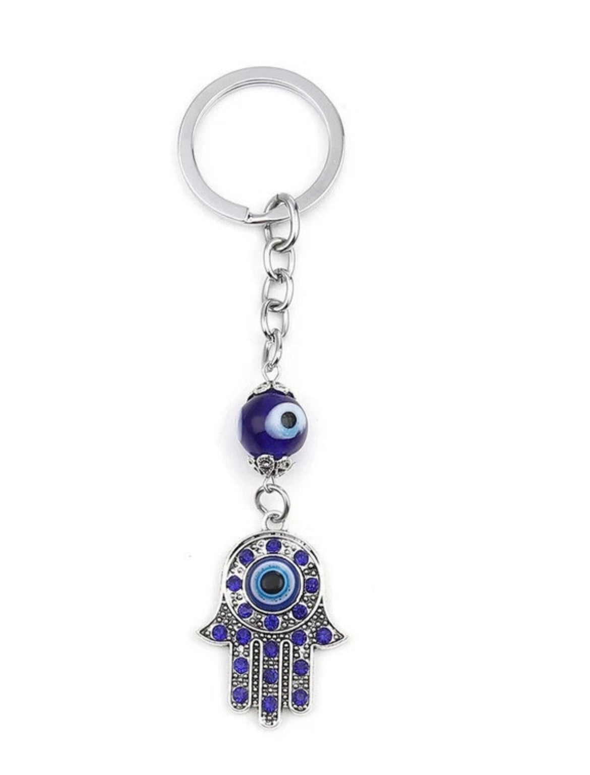 Hamsa Hand Evil Eye Keychain