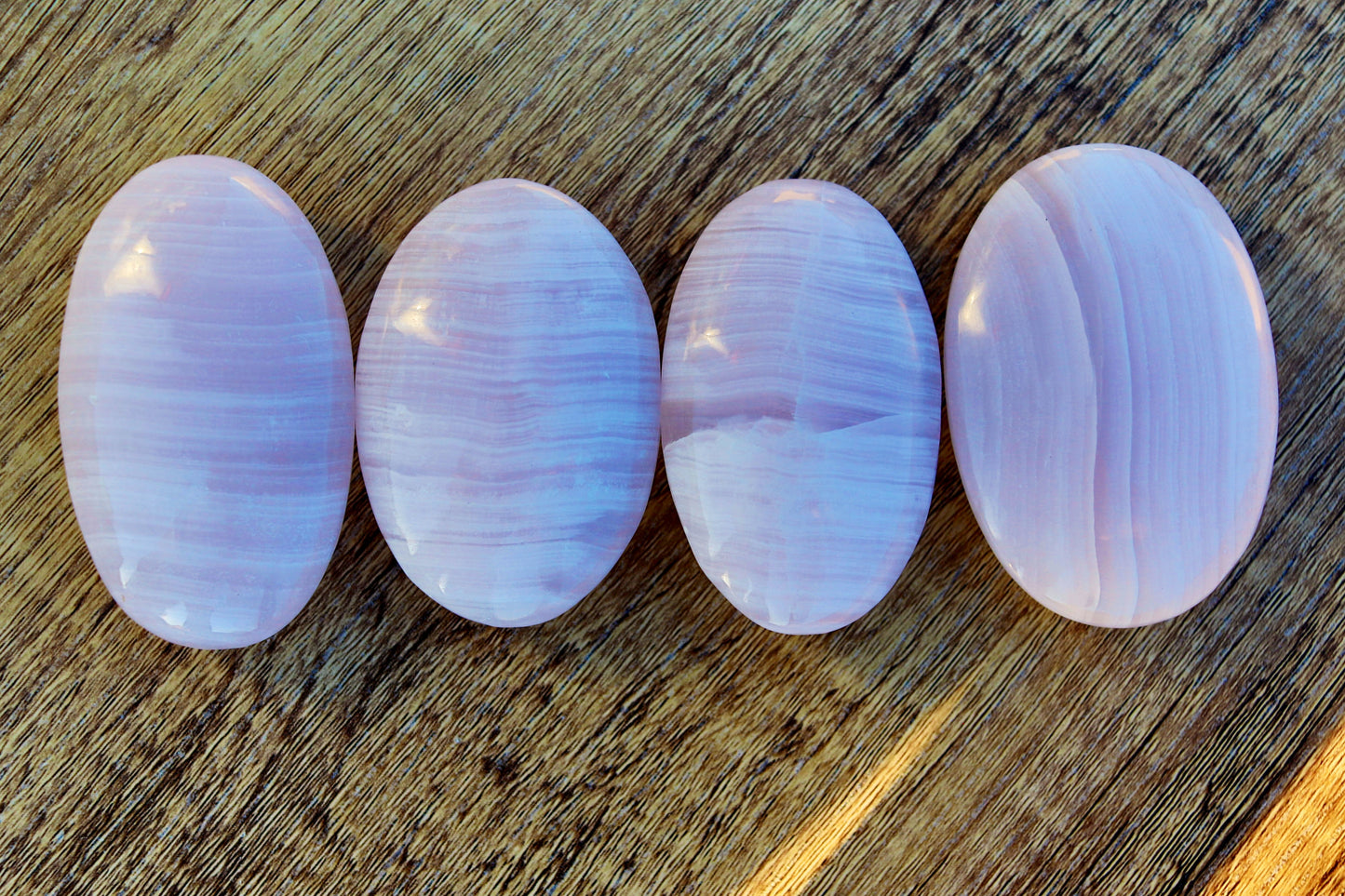 Pink Mangano Calcite Palm Stone