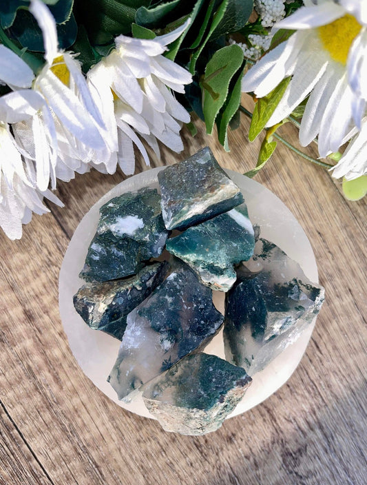 Moss Agate Raw Stone