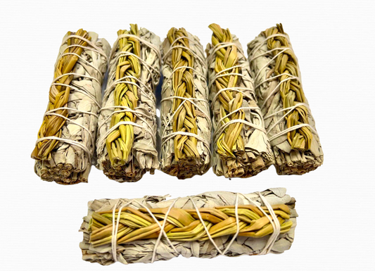 White Sage w/ Hand Braided Sweetgrass