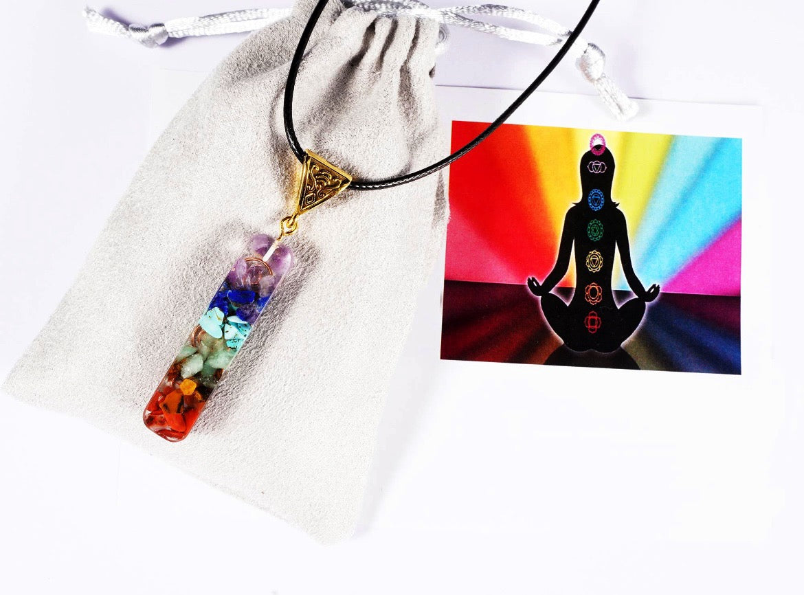 7 Chakras Orgonite Crystal Necklace