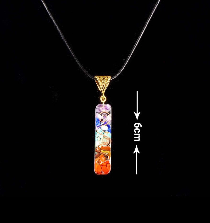 7 Chakras Orgonite Crystal Necklace