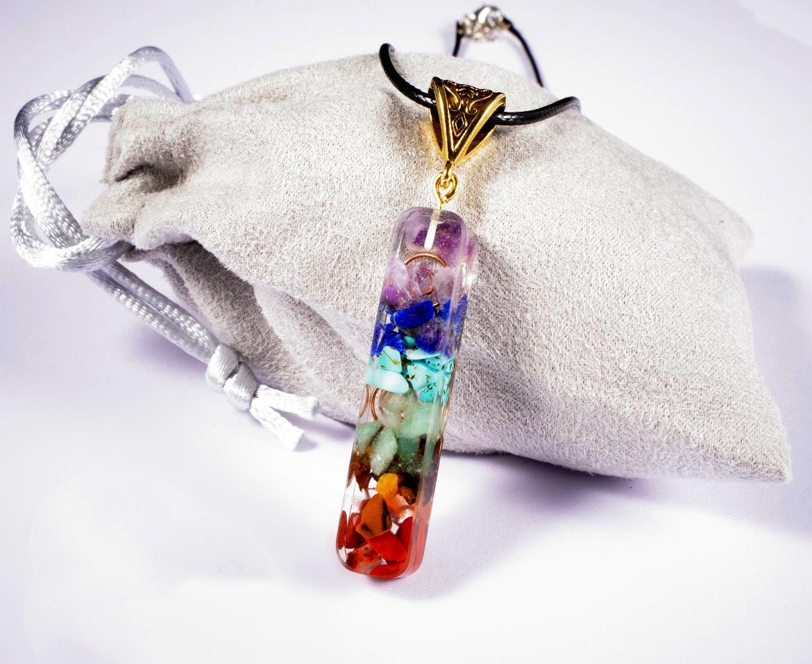 7 Chakras Orgonite Crystal Necklace